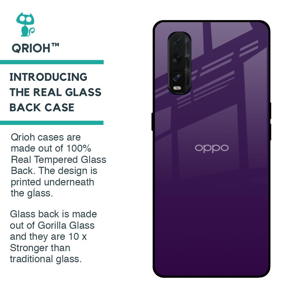 Dark Purple Glass Case for Oppo Find X2