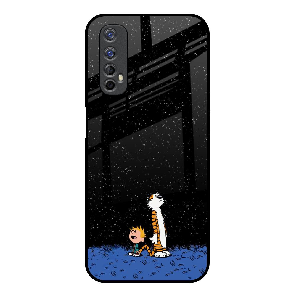 Night Sky Star Realme 7 Glass Back Cover Online