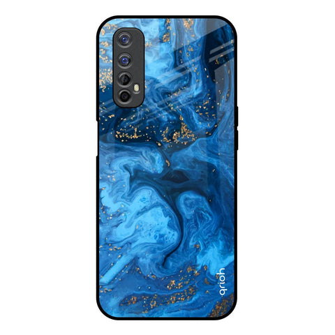 Gold Sprinkle Realme 7 Glass Back Cover Online