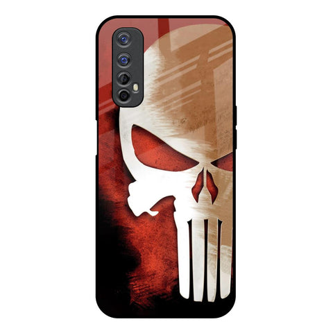 Red Skull Realme 7 Glass Back Cover Online