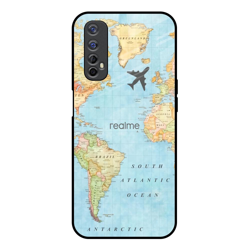 Fly Around The World Realme 7 Glass Back Cover Online