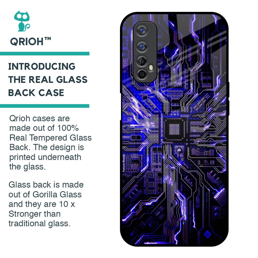 Techno Color Pattern Glass Case For Realme 7