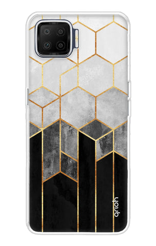 Hexagonal Pattern Oppo F17 Back Cover