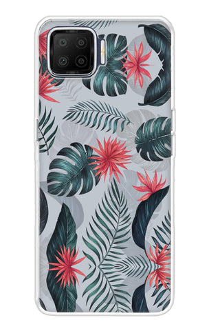 Retro Floral Leaf Oppo F17 Back Cover