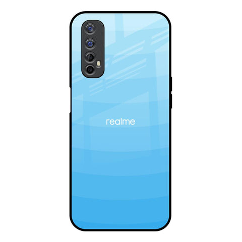 Wavy Blue Pattern Realme Narzo 20 Pro Glass Back Cover Online