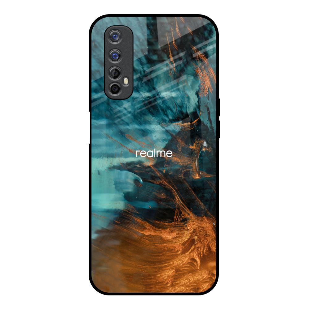 Golden Splash Realme Narzo 20 Pro Glass Back Cover Online