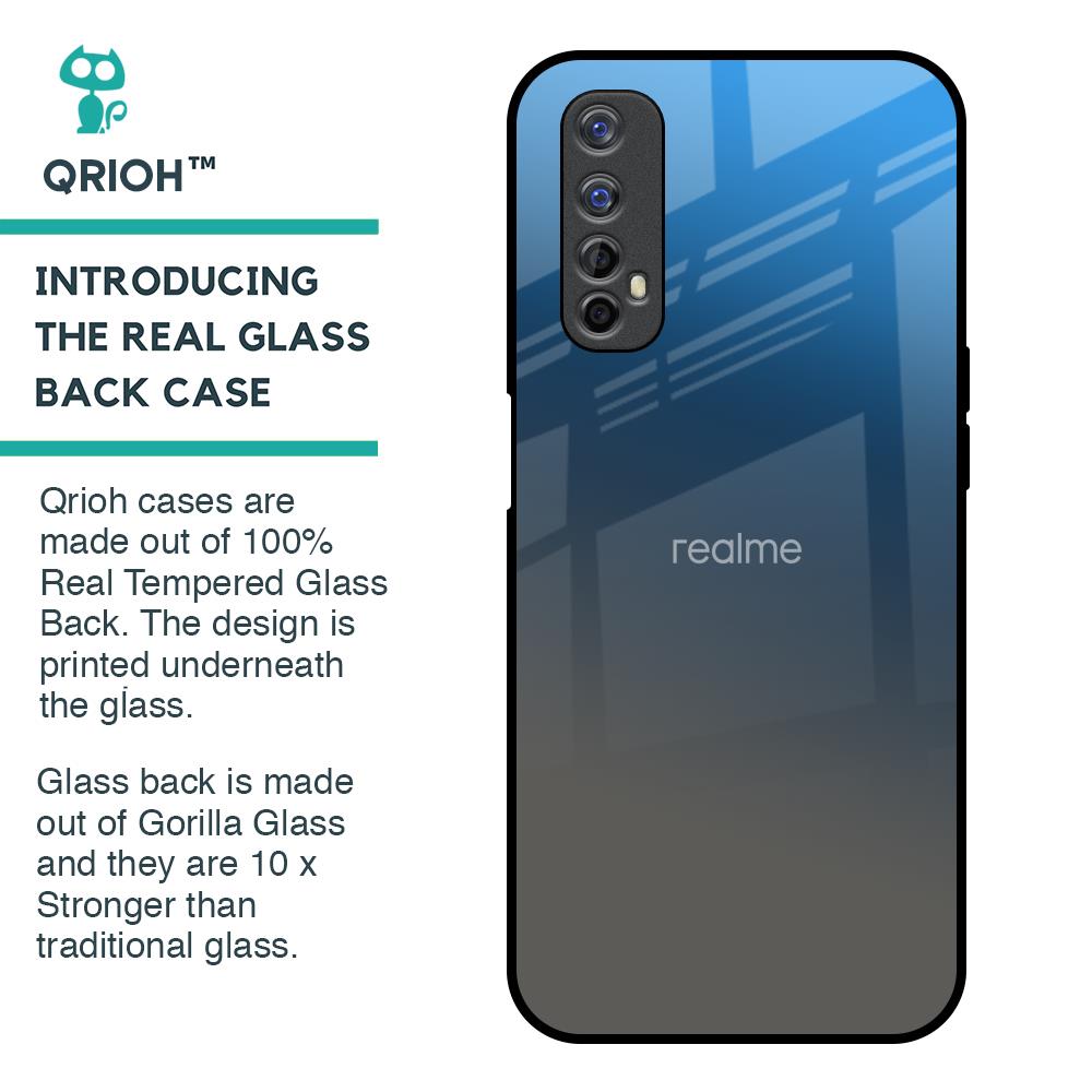 Blue Grey Ombre Glass Case for Realme Narzo 20 Pro