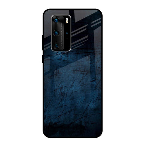 Dark Blue Grunge Huawei P40 Pro Glass Back Cover Online