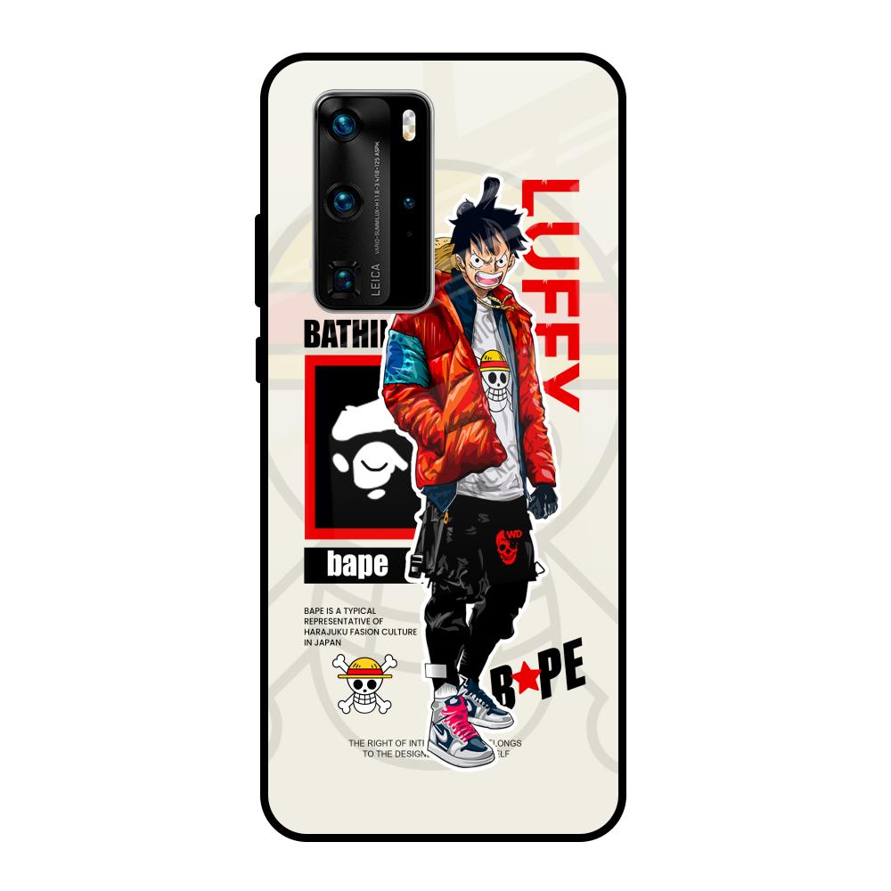 Bape Luffy Huawei P40 Pro Glass Back Cover Online