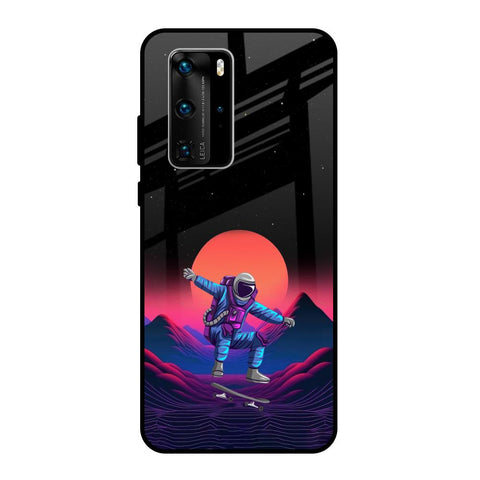 Retro Astronaut Huawei P40 Pro Glass Back Cover Online