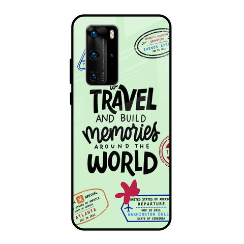 Travel Stamps Huawei P40 Pro Glass Back Cover Online