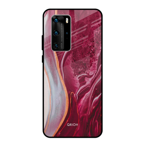 Crimson Ruby Huawei P40 Pro Glass Back Cover Online