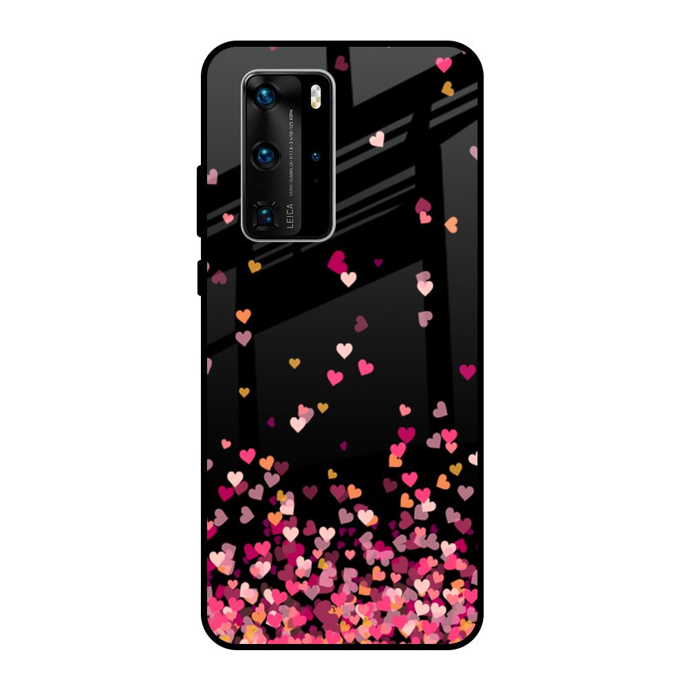 Heart Rain Fall Huawei P40 Pro Glass Back Cover Online