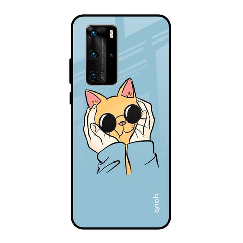 Adorable Cute Kitty Huawei P40 Pro Glass Back Cover Online