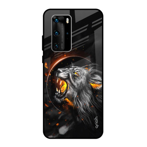 Aggressive Lion Huawei P40 Pro Glass Back Cover Online