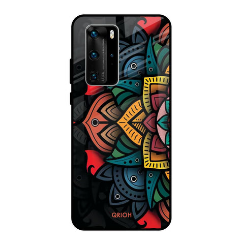 Retro Gorgeous Flower Huawei P40 Pro Glass Back Cover Online
