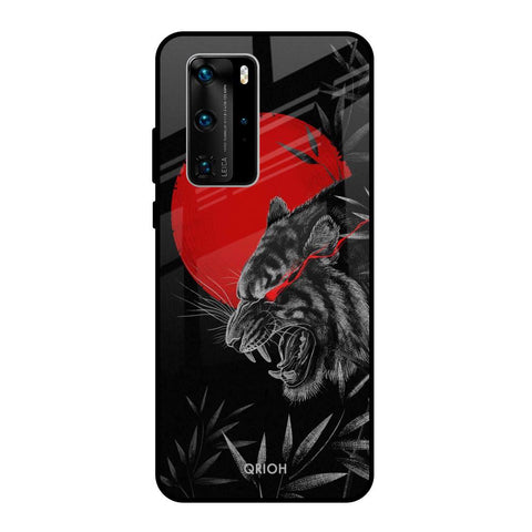 Red Moon Tiger Huawei P40 Pro Glass Back Cover Online