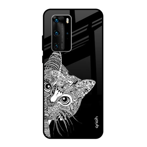 Kitten Mandala Huawei P40 Pro Glass Back Cover Online