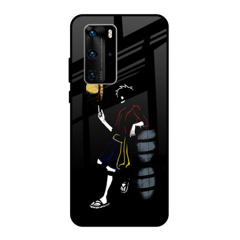 Luffy Line Art Huawei P40 Pro Glass Back Cover Online