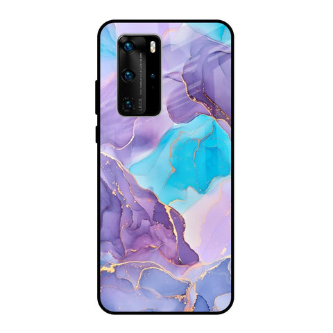 Alcohol ink Marble Huawei P40 Pro Glass Back Cover Online