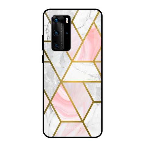 Geometrical Marble Huawei P40 Pro Glass Back Cover Online