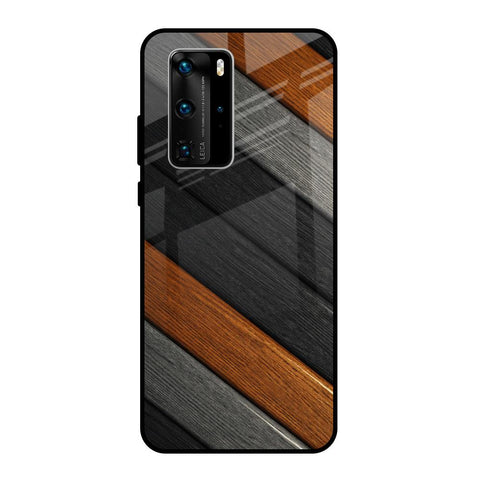 Tri Color Wood Huawei P40 Pro Glass Back Cover Online