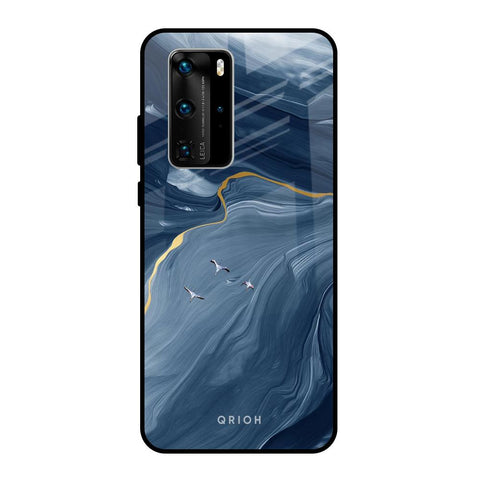 Deep Ocean Marble Huawei P40 Pro Glass Back Cover Online