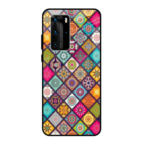 Multicolor Mandala Huawei P40 Pro Glass Back Cover Online