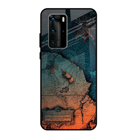 Geographical Map Huawei P40 Pro Glass Back Cover Online