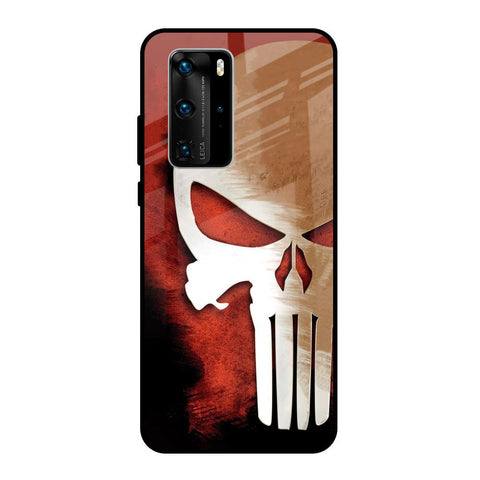 Red Skull Huawei P40 Pro Glass Back Cover Online