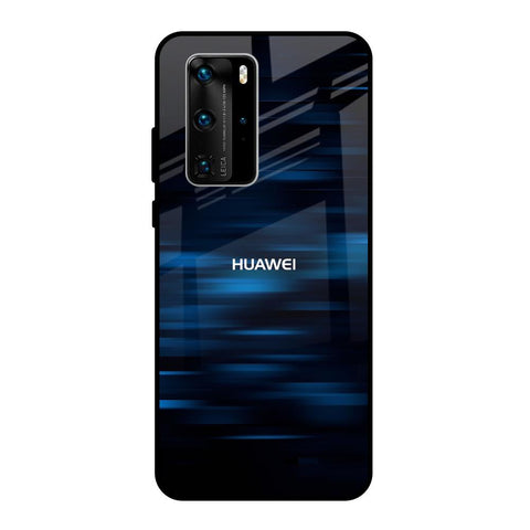Blue Rough Abstract Huawei P40 Pro Glass Back Cover Online