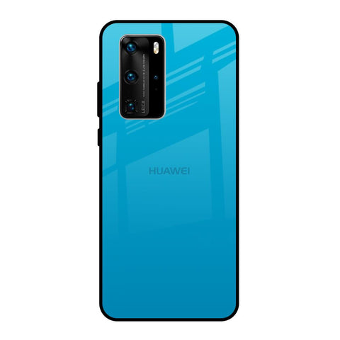 Blue Aqua Huawei P40 Pro Glass Back Cover Online