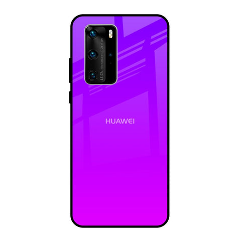 Purple Pink Huawei P40 Pro Glass Back Cover Online