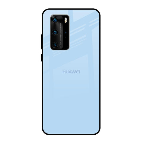 Pastel Sky Blue Huawei P40 Pro Glass Back Cover Online
