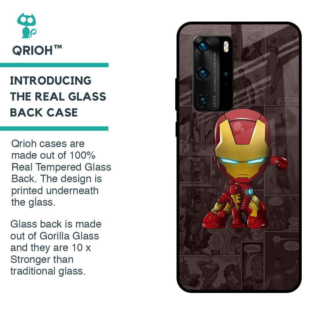Angry Baby Super Hero Glass Case for Huawei P40 Pro