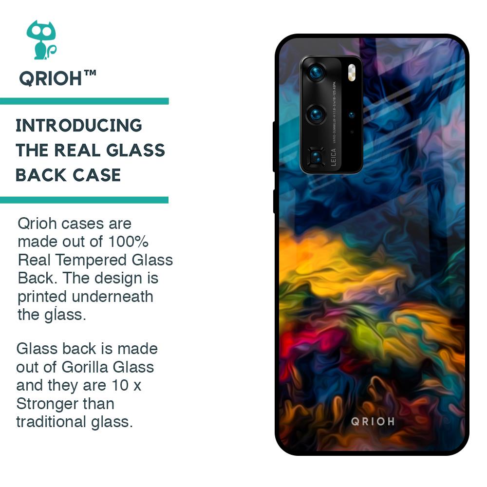 Multicolor Oil Painting Glass Case for Huawei P40 Pro