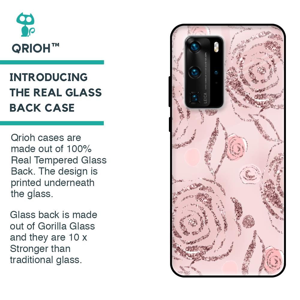 Shimmer Roses Glass case for Huawei P40 Pro
