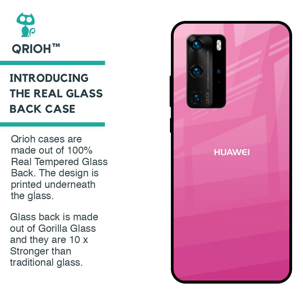 Pink Ribbon Caddy Glass Case for Huawei P40 Pro