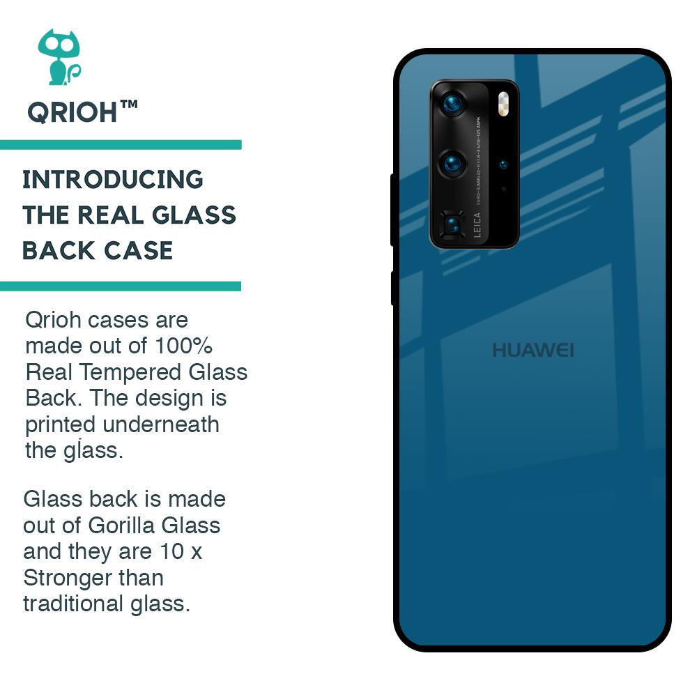 Cobalt Blue Glass Case for Huawei P40 Pro