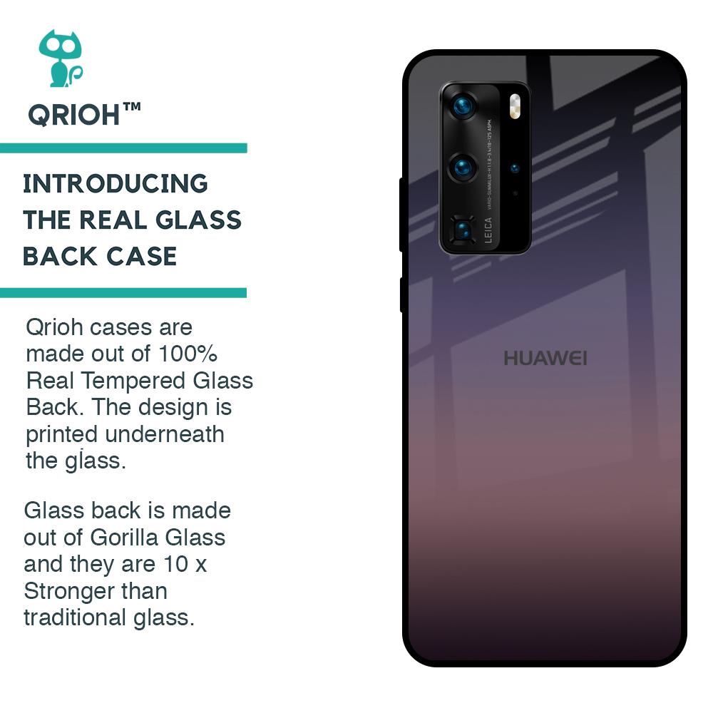 Grey Ombre Glass Case for Huawei P40 Pro