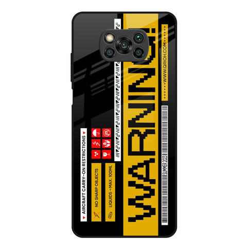 Aircraft Warning Poco X3 Glass Back Cover Online