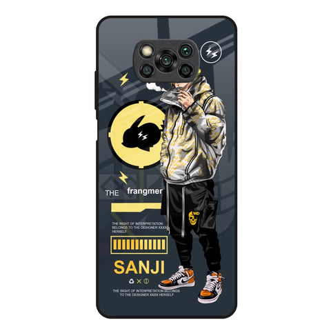 Cool Sanji Poco X3 Glass Back Cover Online
