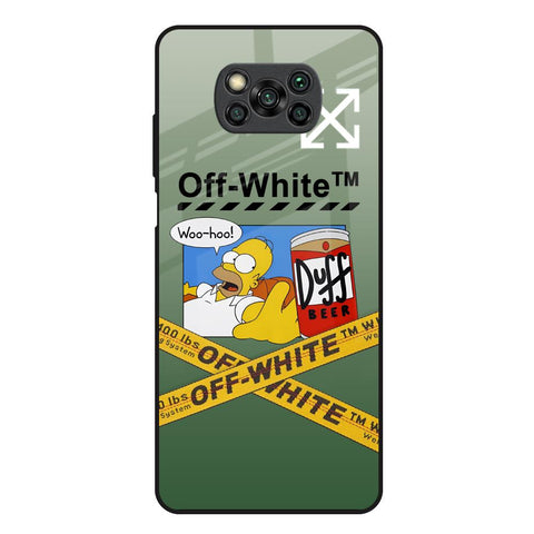 Duff Beer Poco X3 Glass Back Cover Online