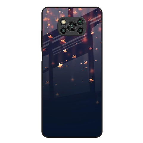 Falling Stars Poco X3 Glass Back Cover Online