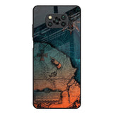 Geographical Map Poco X3 Glass Back Cover Online