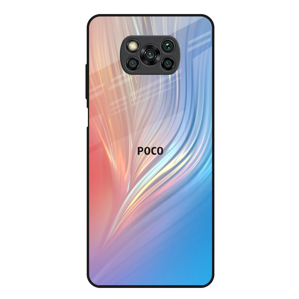 Mystic Aurora Poco X3 Glass Back Cover Online