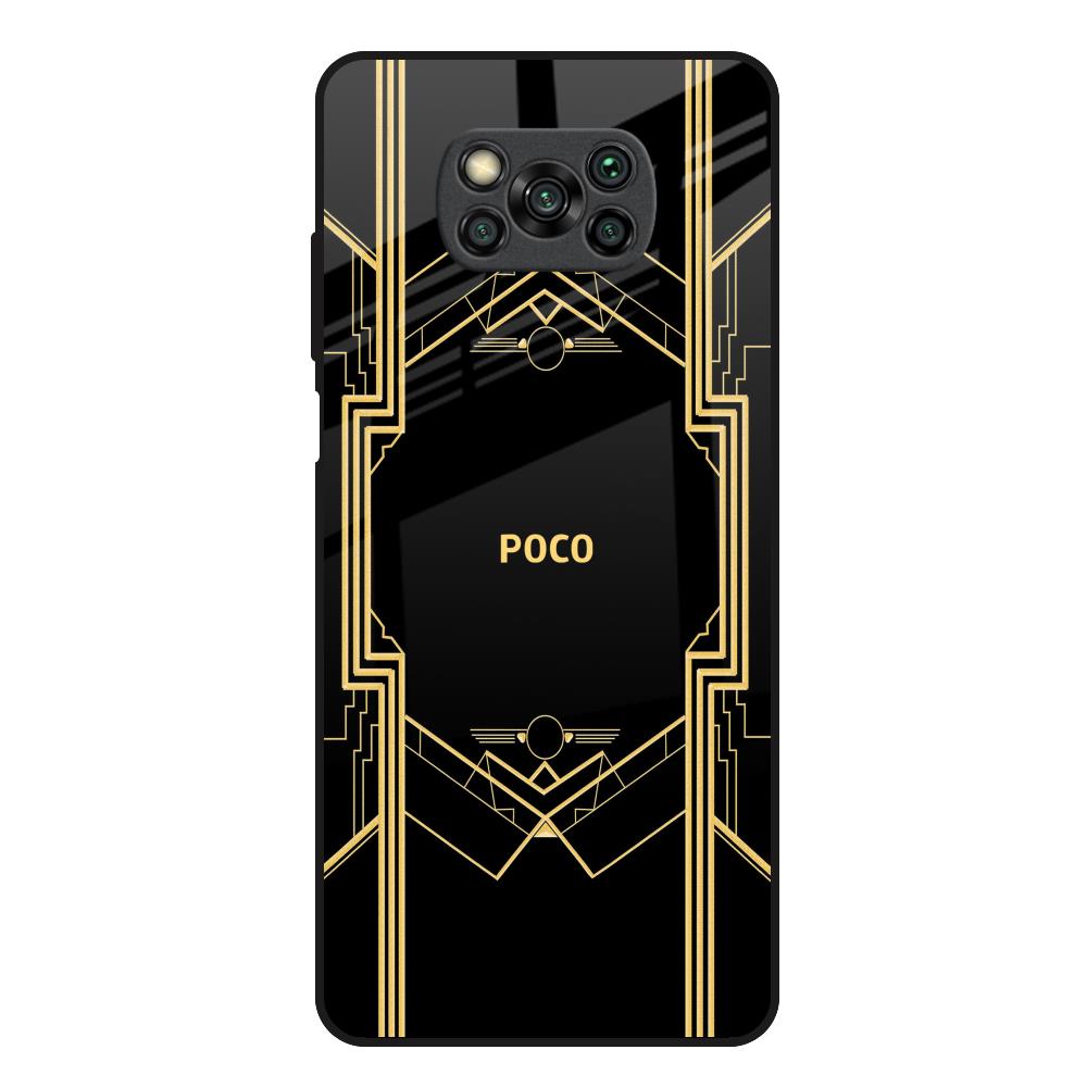 Sacred Logo Poco X3 Glass Back Cover Online