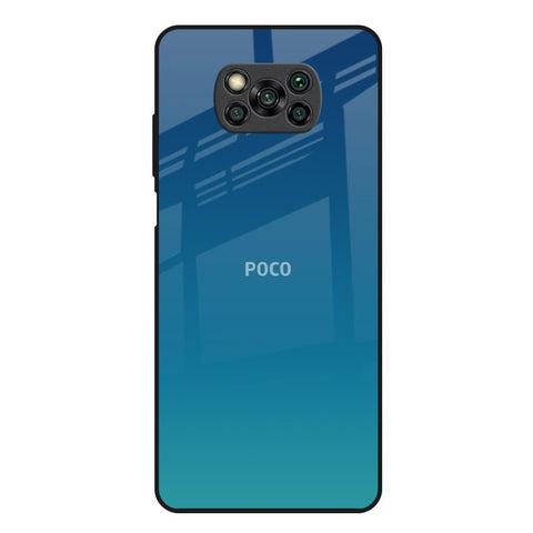 Celestial Blue Poco X3 Glass Back Cover Online