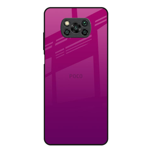 Magenta Gradient Poco X3 Glass Back Cover Online