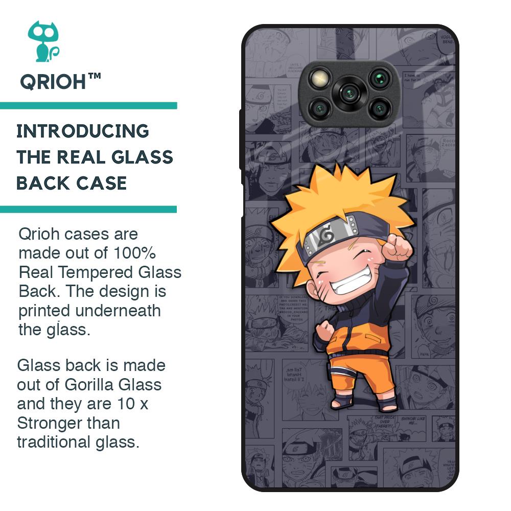 Orange Chubby Glass Case for Poco X3